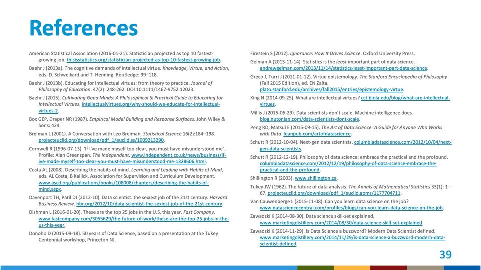 Slide 39: References; its text follows