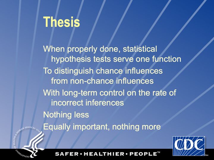 Slide 2: Thesis; its text follows