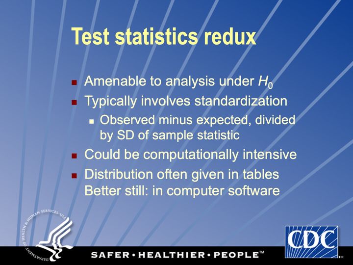 Slide 56: Test statistics redux; its text follows