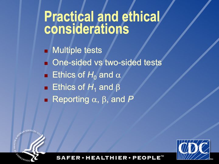 Slide 117: Practical and ethical considerations; its text follows