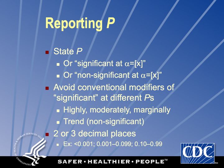 Slide 135: Reporting P; its text follows