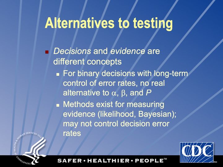 Slide 136: Alternatives to testing; its text follows