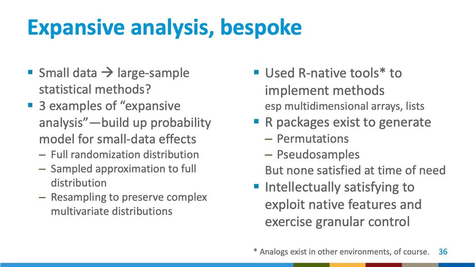 Slide 36: Expansive analysis, bespoke; its text follows