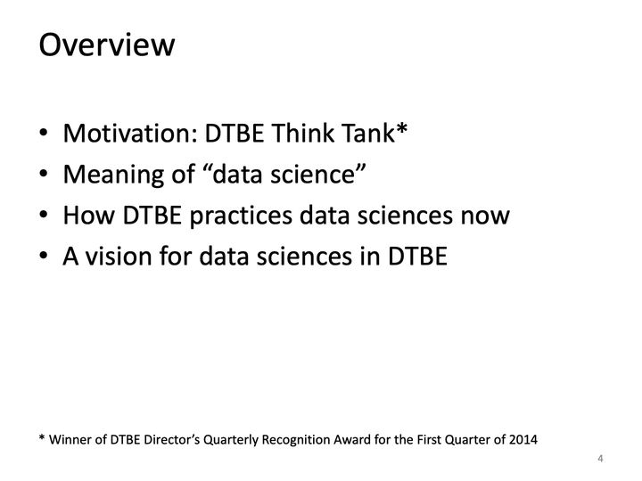 Slide 4: Overview; its text follows