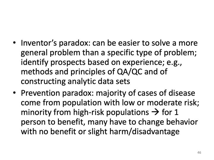 Slide 46: Paradoxes (1); its text follows